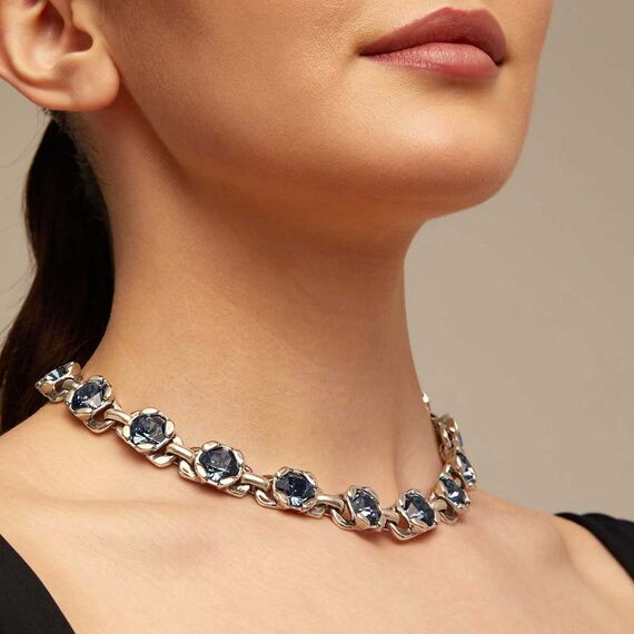 Женское ожерелье серебряное с кристаллами Сваровски UNOde50 Non Stop, изображение 5