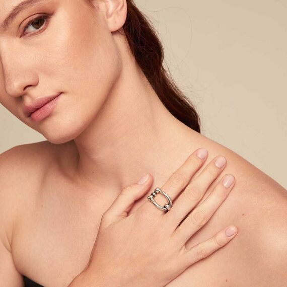 Серебряное кольцо женское Подкова UNOde50 Serotonin, Размер (мм): 16,3-16,7, изображение 3