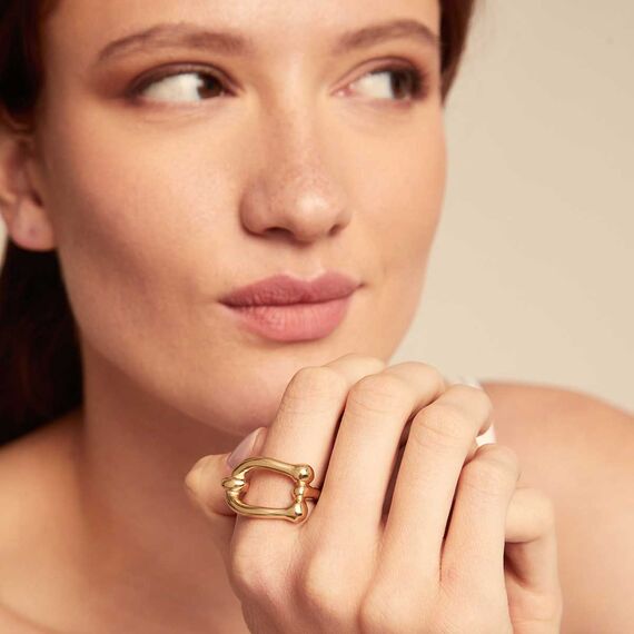 Золотое кольцо женское Подкова UNOde50 Serotonin, Размер (мм): 16,3-16,7, изображение 3