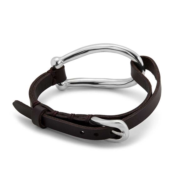 Кожаный браслет женский с серебром UNOde50 Bruh, Размер (мм): 155, изображение 2