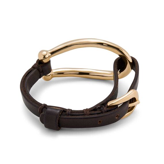 Кожаный браслет женский с золотом UNOde50 Bruh, изображение 2
