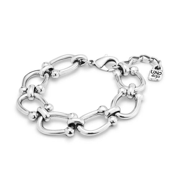 Серебряный браслет женский с крупными звеньями UNOde50 Serotonin, изображение 2