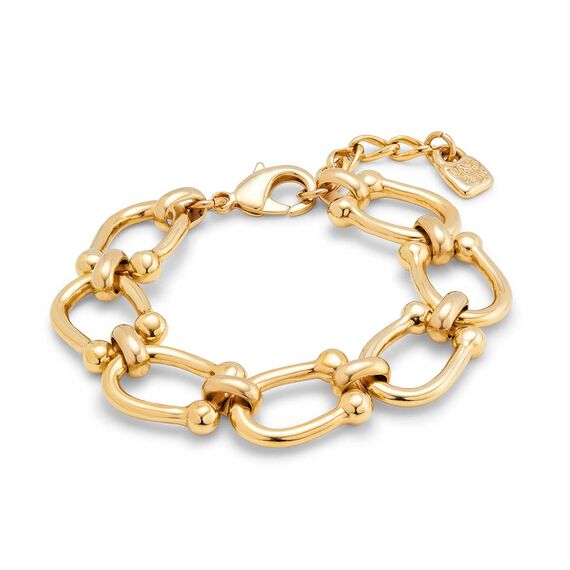 Золотой браслет женский с крупными звеньями UNOde50 Serotonin