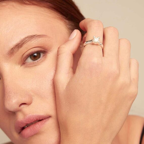 Серебряное кольцо с цирконием UNOde50 Cosmos, Размер (мм): 18,3-18,7, изображение 3