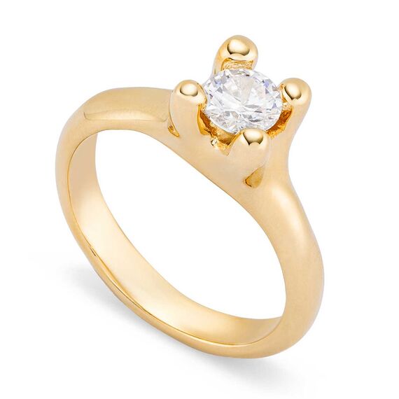 Золотое кольцо с цирконием UNOde50 Cosmos, Размер (мм): 16,3-16,7