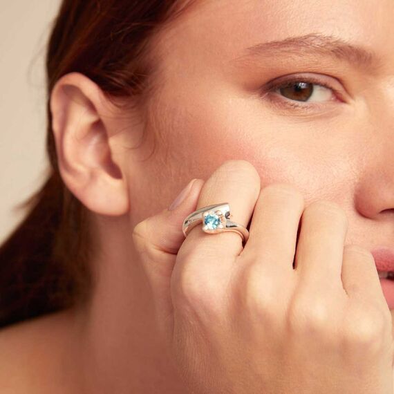 Серебряное кольцо женское с цирконием UNOde50 Divine, Размер (мм): 17,3-17,7, изображение 3