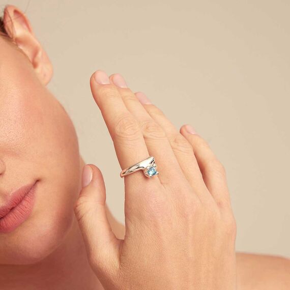 Серебряное кольцо женское с цирконием UNOde50 Divine, Размер (мм): 18,3-18,7, изображение 5