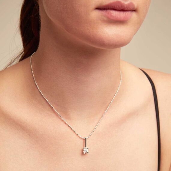 Серебряное колье женское с цирконием UNOde50 Divine, изображение 5