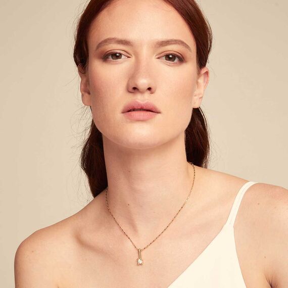 Золотое колье женское с цирконием UNOde50 Divine, изображение 3