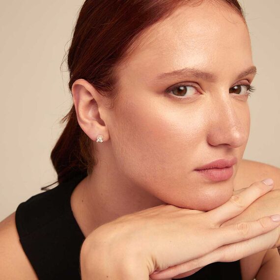 Серебряные серьги женские с цирконием UNOde50 Cosmos, изображение 4