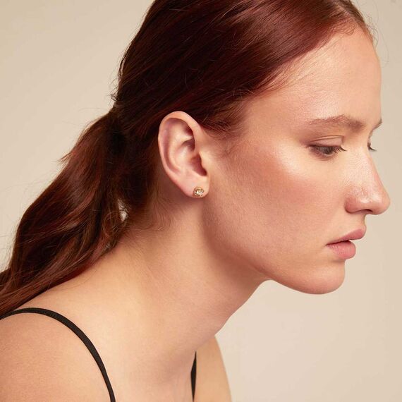 Золотые серьги женские с цирконием UNOde50 Cosmos, изображение 3