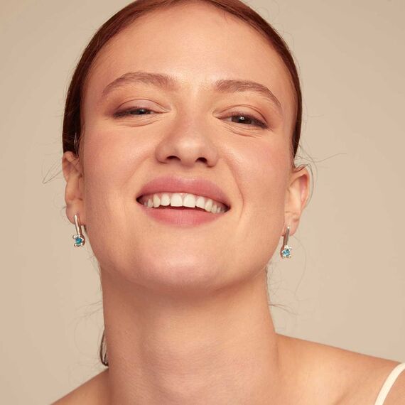 Серебряные серьги женские с цирконием UNOde50 Divine, изображение 4