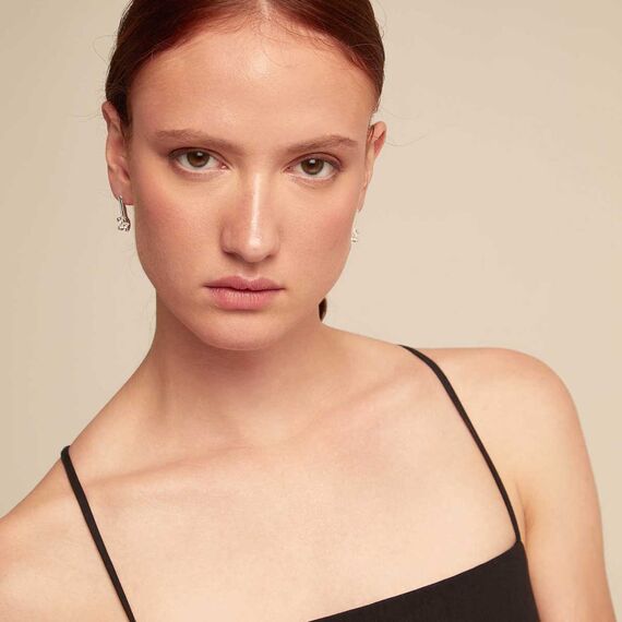 Серебряные серьги женские с цирконием UNOde50 Divine, изображение 3