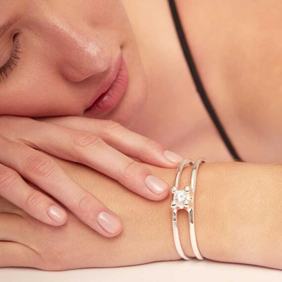 Серебряный браслет женский с цирконием UNOde50 Anima, изображение 4