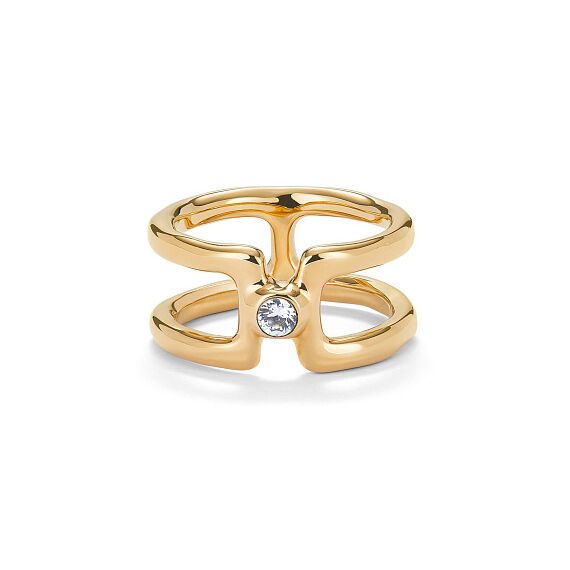 Золотое кольцо женское с топазом UNOde50 Ser Indomable, Размер (мм): 18,3-18,7