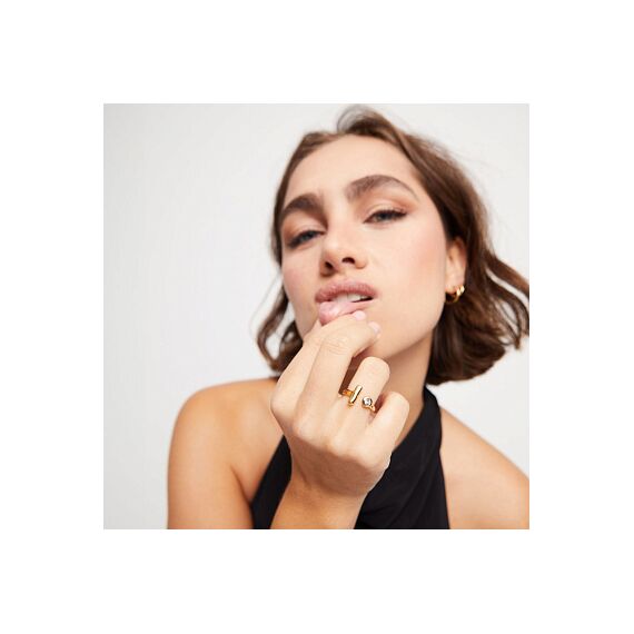 Золотое кольцо женское с топазом UNOde50 Ser Indomable, Размер (мм): 18,3-18,7, изображение 3