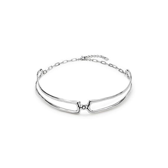 Серебряное ожерелье женское двойное с топазом UNOde50 Ser Indomable