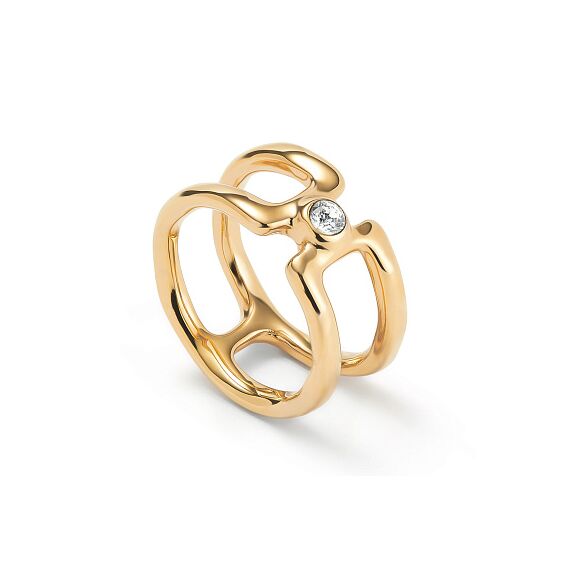 Золотое кольцо женское с топазом UNOde50 Ser Indomable, Размер (мм): 17,3-17,7, изображение 2