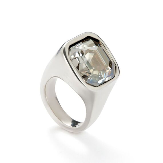 Серебряное кольцо женское с кристаллом Сваровски UNOde50 Ser Sin Complejos, Размер (мм): 18,3-18,7