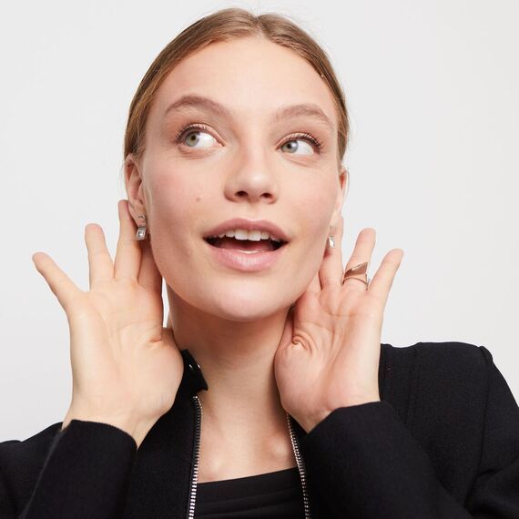 Серебряные серьги женские с кристаллами Сваровски UNOde50 Ser Sin Complejos, изображение 4