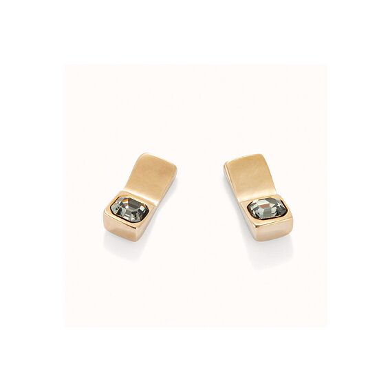 Золотые серьги женские с кристаллами Сваровски UNOde50 Ser Sin Complejos, изображение 2