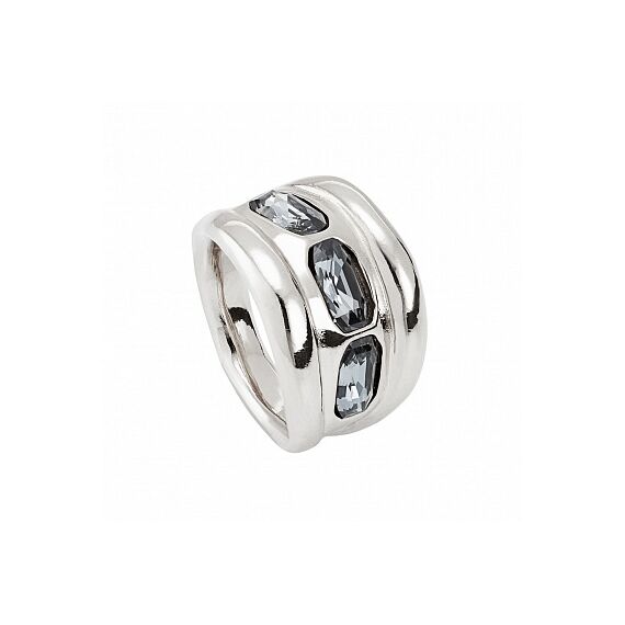 Серебряное кольцо с кристаллами Сваровски Голубая луна UNOde50 Bluemoon, Размер (мм): 15,3-15,7, изображение 2