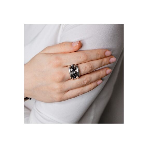 Серебряное кольцо с кристаллами Сваровски Голубая луна UNOde50 Bluemoon, Размер (мм): 15,3-15,7, изображение 3