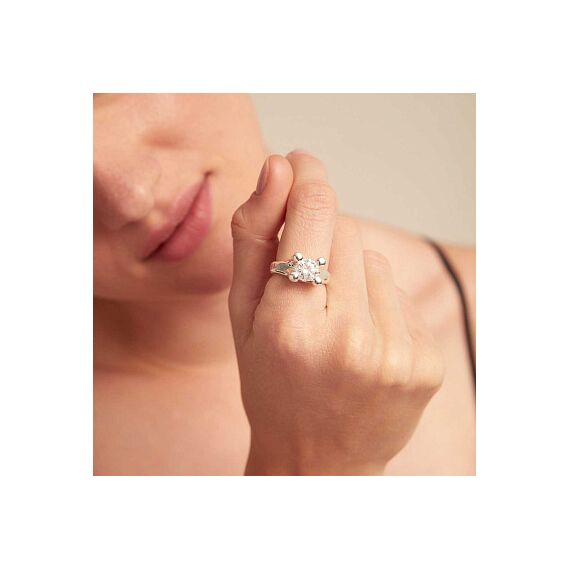 Серебряное кольцо с цирконием UNOde50 Anima, Размер (мм): 19,1-19,5, изображение 4