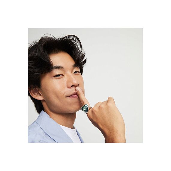 Серебряное кольцо с кристаллом Сваровски UNOde50 Ser Camaleonica, Размер (мм): 17,3-17,7, изображение 4