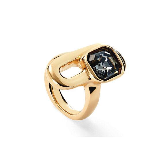 Золотое кольцо с кристаллом Сваровски UNOde50 Ser Expresiva, Размер (мм): 17,3-17,7