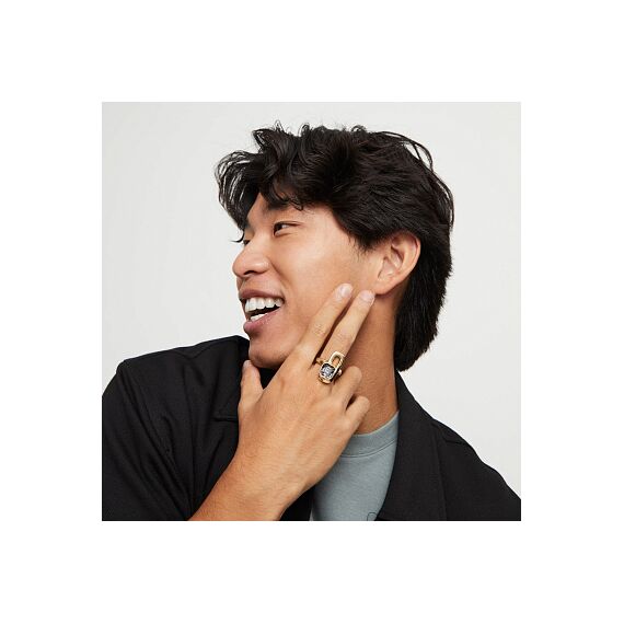 Золотое кольцо с кристаллом Сваровски UNOde50 Ser Expresiva, Размер (мм): 18,3-18,7, изображение 4