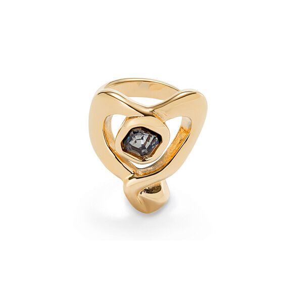 Золотое кольцо с кристаллом Сваровски UNOde50 Ser Expresiva, Размер (мм): 17,3-17,7, изображение 2