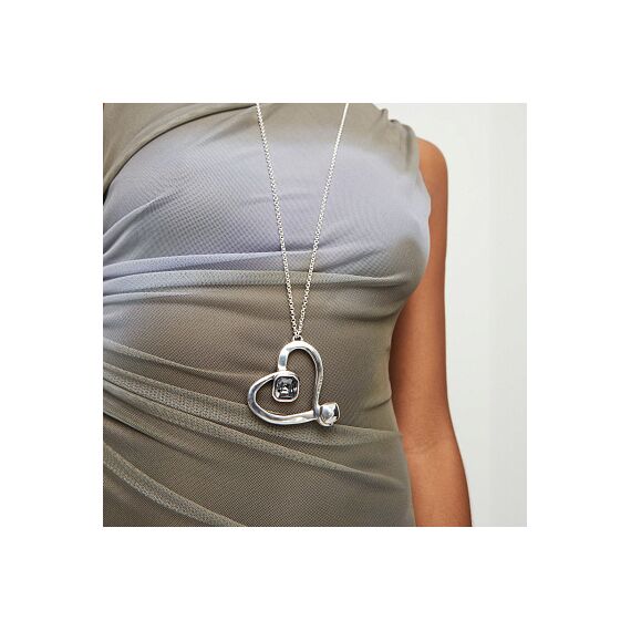 Серебряное ожерелье с кристаллом Сваровски UNOde50 Ser Expresiva, изображение 4