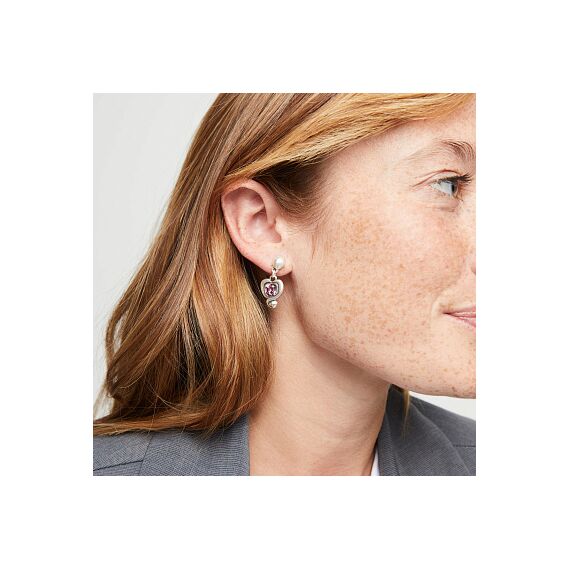 Серебряные серьги женские с кристаллом Сваровски UNOde50 Ser Expresiva, изображение 3