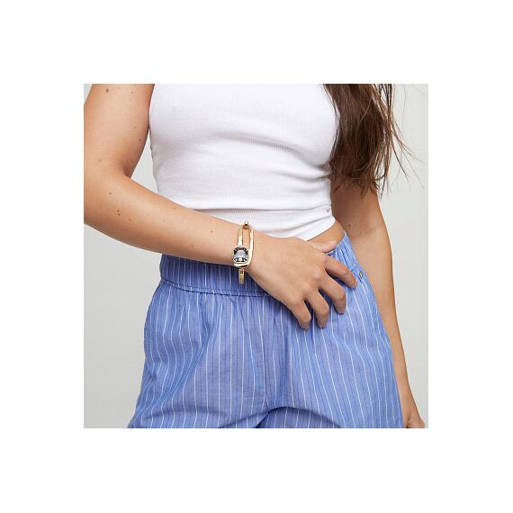 Золотой браслет жесткий с кристаллом Сваровски UNOde50 Ser Expresiva, Размер (мм): 165, изображение 5