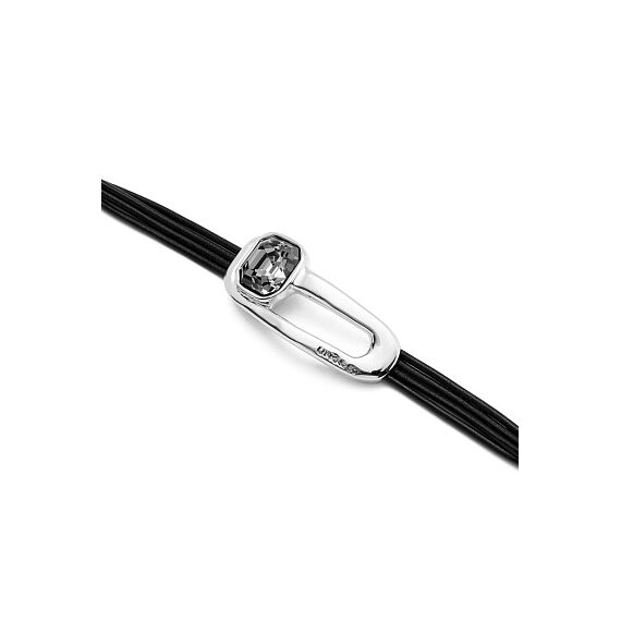 Серебряный браслет с натуральной кожей и кристаллом Сваровски UNOde50 Ser Expresiva, Размер (мм): 155, изображение 3