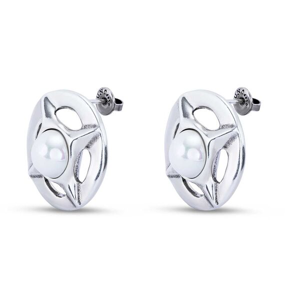 Серебряные серьги женские с жемчугом UNOde50 Crafted, изображение 2