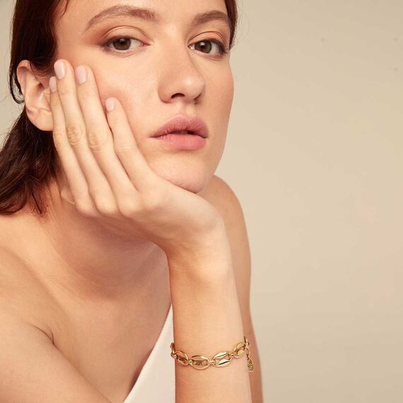 Золотой браслет женский на руку UNOde50 Merci, изображение 3