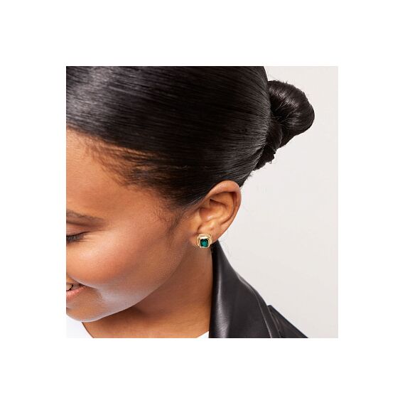 Золотые серьги женские с кристаллами Сваровски UNOde50 Ser Magnetica, изображение 3