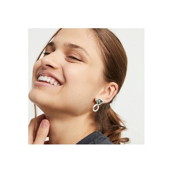 Серебряные серьги с кристаллами Сваровски UNOde50 Ser Camaleonica, изображение 3