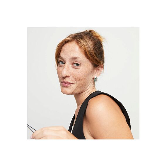 Серебряные серьги с кристаллами Сваровски UNOde50 Ser Camaleonica, изображение 4