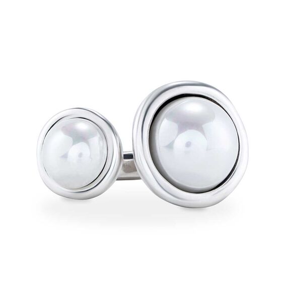 Серебряное кольцо женское с жемчугом UNOde50 Artsy artsy, Размер (мм): 19,1-19,5, изображение 2