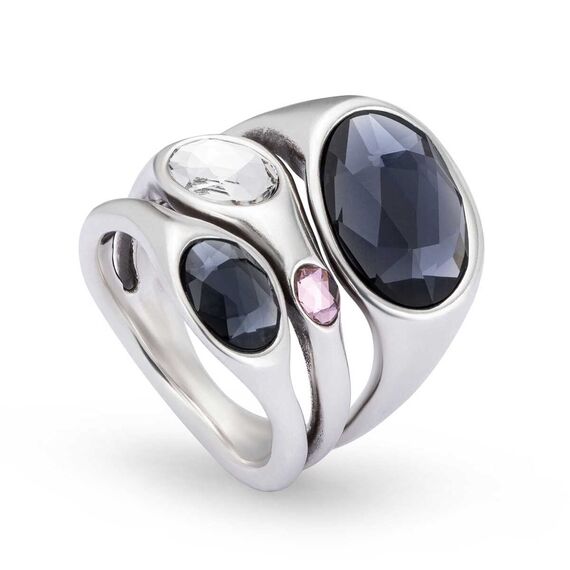 Серебряное кольцо женское с кристаллами Сваровски UNOde50 Sunshine, Размер (мм): 19,1-19,5