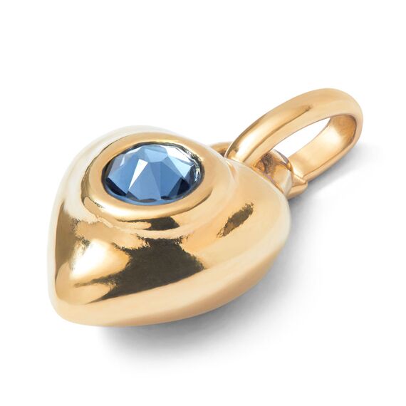 Золотая подвеска с кристаллом Сваровски Сердце UNOde50 Hazte Uno, изображение 2