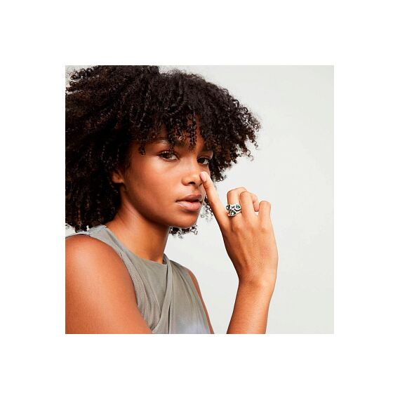 Серебряное кольцо с кристаллами Сваровски UNOde50 Ser Camaleonica, Размер (мм): 19,1-19,5, изображение 3