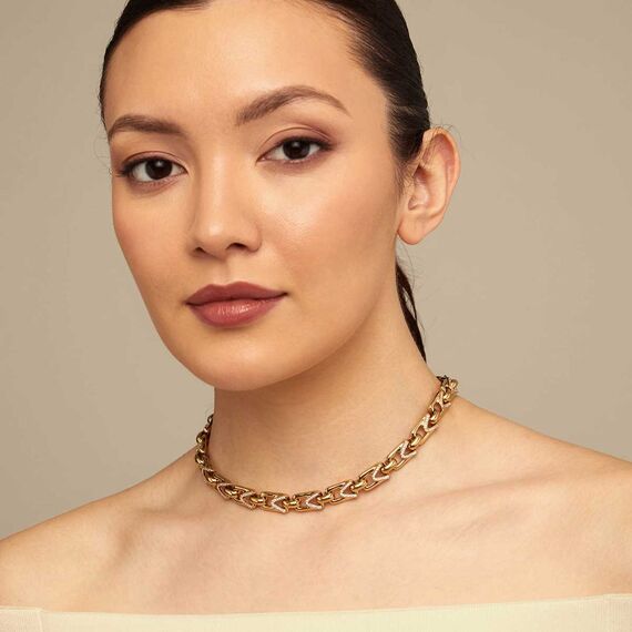 Золотое ожерелье женское с топазами UNOde50 Unstoppable Topaz, изображение 4