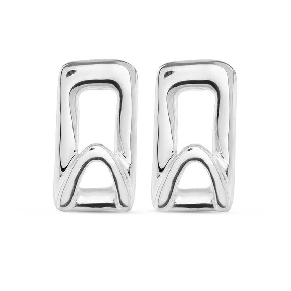 Серебряные серьги женские прямоугольные UNOde50 Stand out
