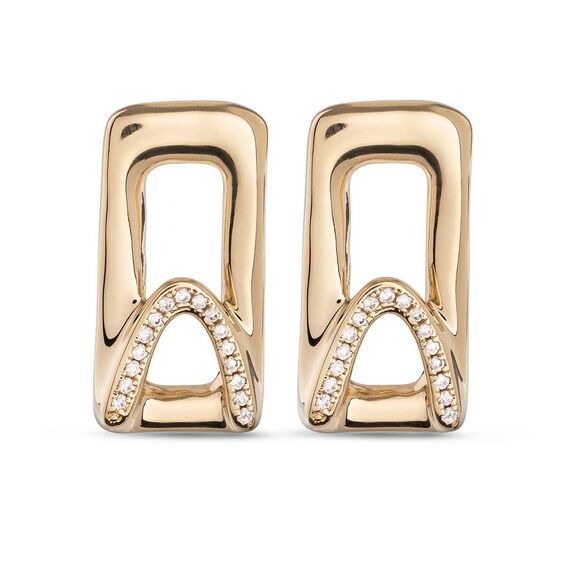 Золотые серьги женские с топазами UNOde50 Stand out Topaz