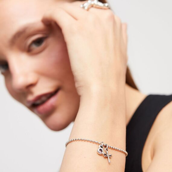 Серебряная подвеска с кристаллом Сваровски UNOde50 La vie en rose, изображение 3