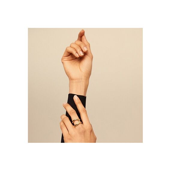 Золотое кольцо женское Кратчайший путь UNOde50 Shortcut, Размер (мм): 15,3-15,7, изображение 4